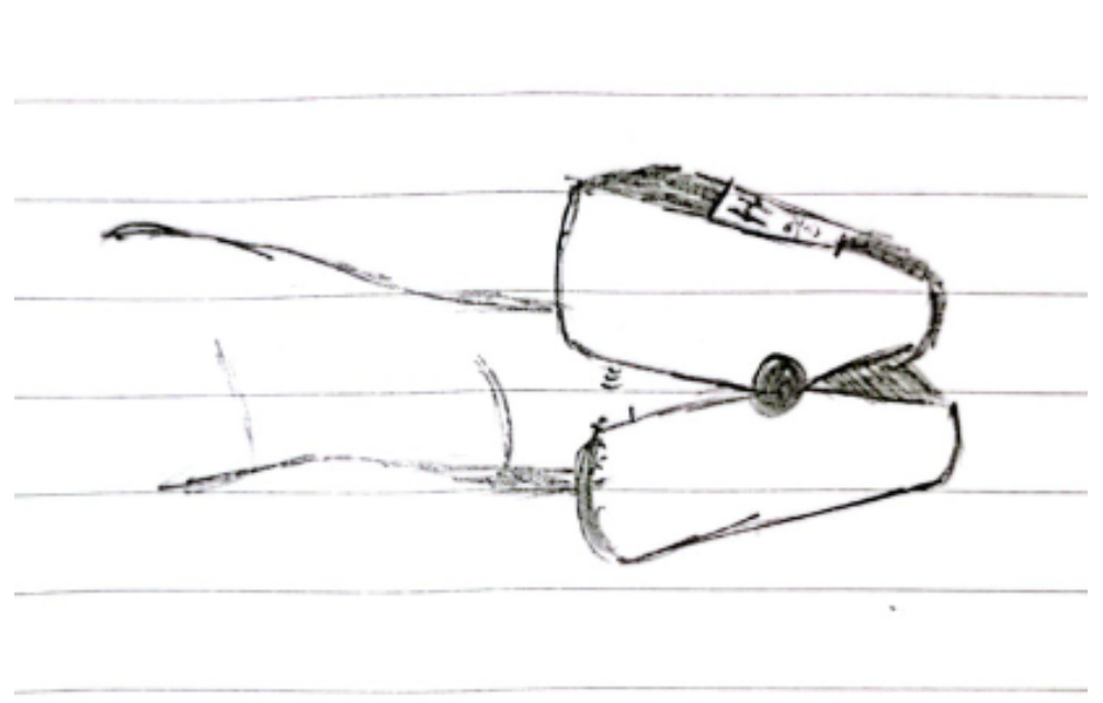 Sketch of pulse oximeter and finger prick blood test